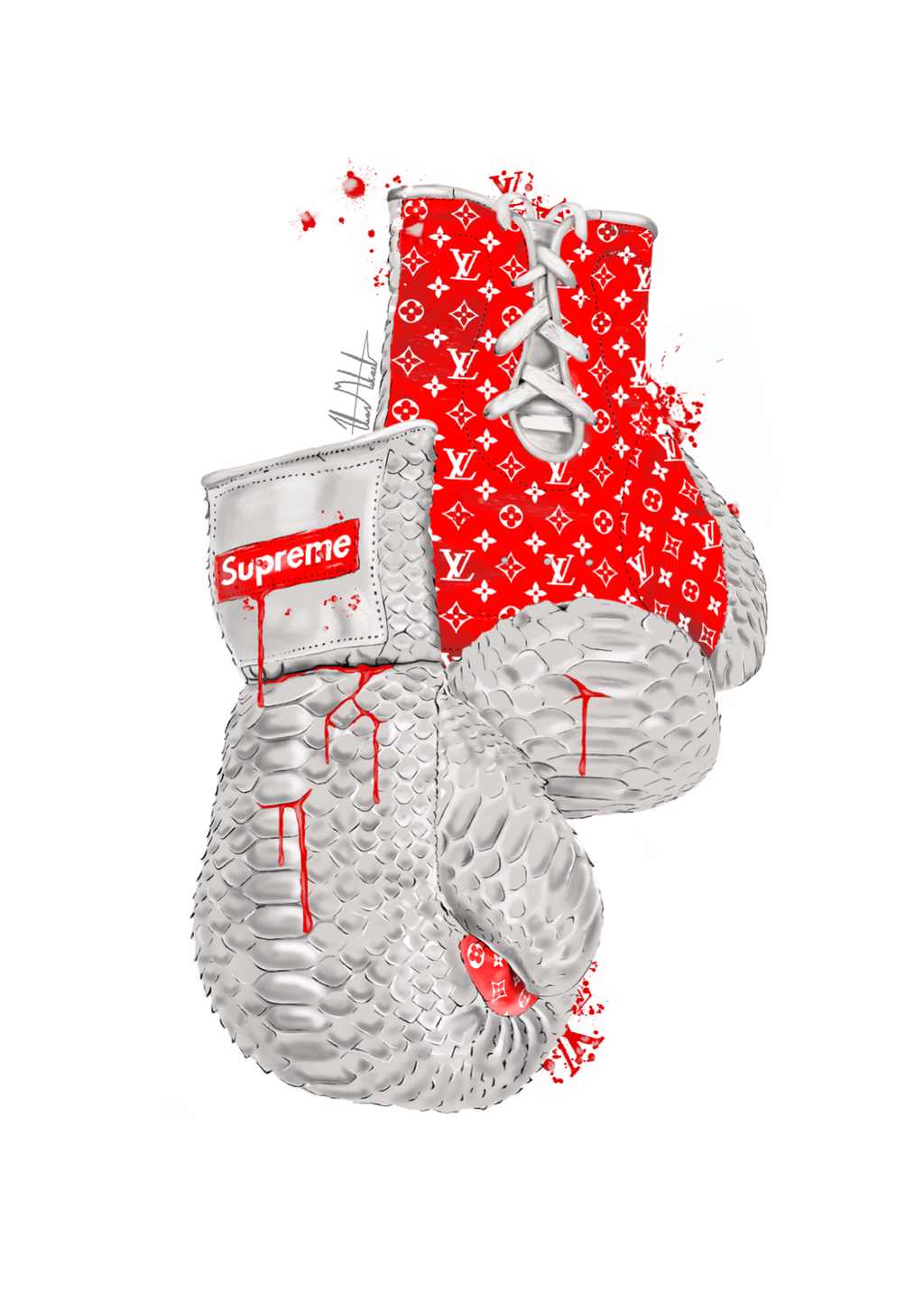 SUPREME RED BOXING GLOVES