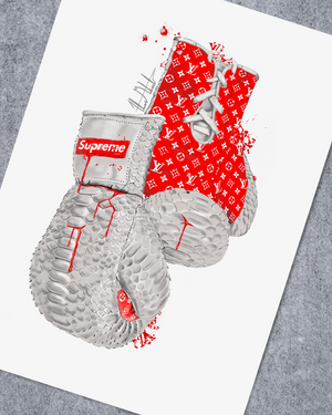 SUPREME RED BOXING GLOVES Elias Mikael