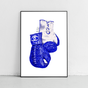 CHANEL BLUE BOXING GLOVES